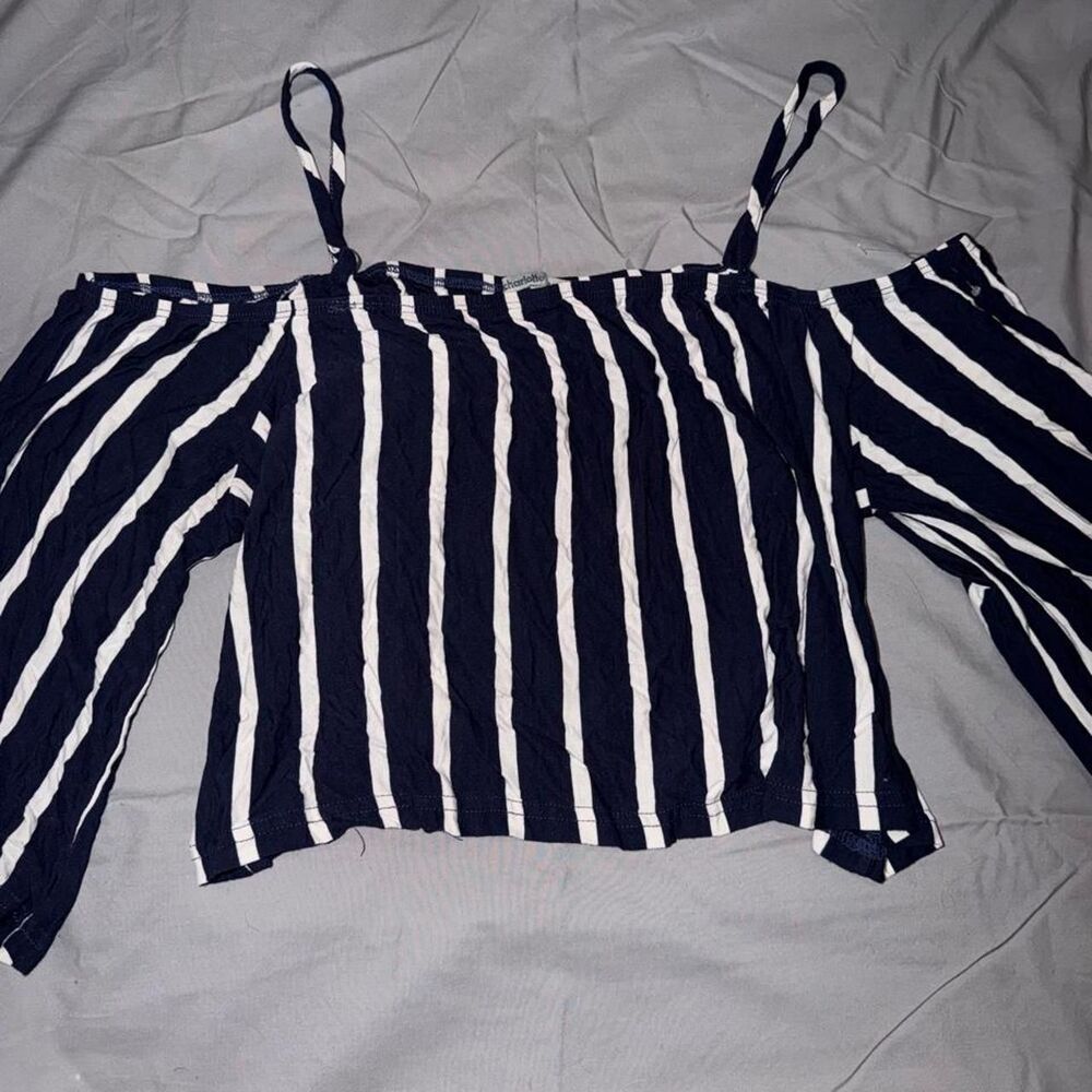 Charlotte-russe Women's Navy and Blue Blouse